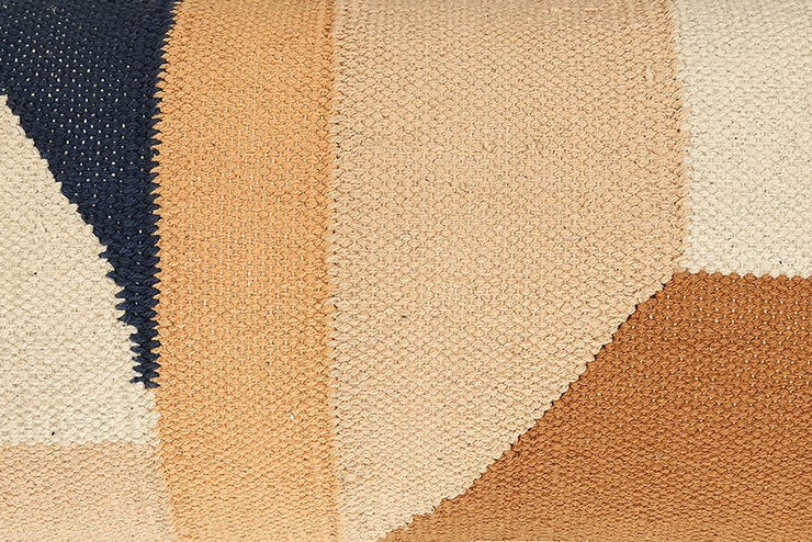 Casaamarosa CUSHIONS Handmade Geo Shapes Lumbar Pillow, Earth - 12x30 inch