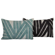 Casaamarosa CUSHIONS Stripe Sky Cushion, Aqua- 14x20 inch